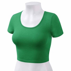 เสื้อครอประบายอากาศได้ดีสำหรับผู้หญิงเสื้อครอปของผู้หญิงเสื้อครอปท็อปป้องกันริ้วรอยดีไซน์ล่าสุด - Product Image 3