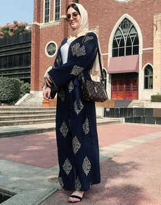 2024 Vente chaude Tendance Sur Mesure Modeste Abaya Robe De Bal Silhouette avec Taille Naturelle Broderie Personnalisée En Gros - Product Image 4