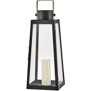 Décoration Métal Fer Noir Bougie Lanterne pot à bougie unique - Product Image 1