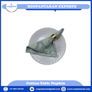 Vente chaude de haute qualité à la main bloc imprimé brodé pur coton serviette de Table Table à manger tissu serviettes accessoires pour - Product Image 6