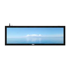 Monitor LCD Digital de doble cara, pantalla de 49,5 pulgadas, ancha y estirada, montada en la pared