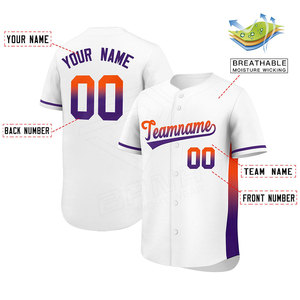 Maillot de baseball personnalisé, vêtements de sport, haute qualité, 100% polyester, anti-transpiration, antibactérien, séchage rapide, manches courtes - Product Image 2