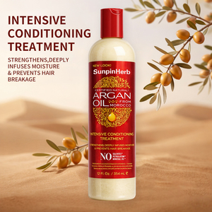 Traitement revitalisant intensif à l'huile d'argan Creme of Nature pour cheveux bouclés naturels, réparation profonde et soin brillance - Product Image 4