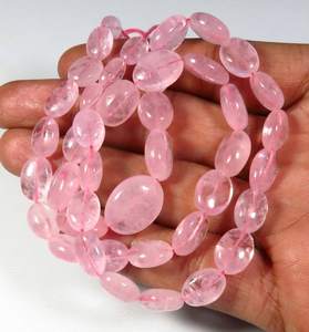 Cuentas Sueltas de Morganita Rosa Natural de Alta Calidad, Certificadas por CNAS, de 17 Pulgadas, Grado Superior, 8.5-15 mm, Ovaladas y Lisas, para Joyería - Product Image 6