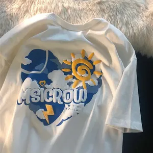 Camiseta de mujer Premium Slim Fit tela de algodón personalizable estampado 3D de alta calidad de talla grande de gran tamaño para el verano - Product Image 1