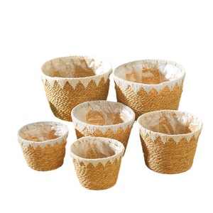 NEW COLLECTION Woven Natural <b>Jute</b> Planter <b>Baskets</b> | Flower Pots Seagrass Storage <b>Baskets</b> Toy Holders for Home Decor Garden - Product Image 1