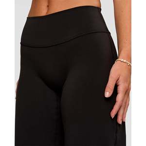 Pantalones Anchos de Cintura Alta Fusion V-Contour para Mujer - Negro - Product Image 1