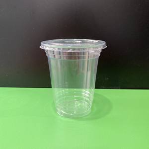 Gobelet en plastique PET pour boissons froides, prix d'usine personnalisé OEM, gobelet en plastique bon marché, 12 oz, 16 oz, diamètre 93 mm, gobelet à thé à bulles, jus, jetable, à emporter - Product Image 1