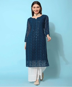 Luxury Les Pakistani Suits Indian Punjabi Kurta Chic Islamic Suit Elegant <b>Sets</b> women fashion stitched kurti - Product Image 5