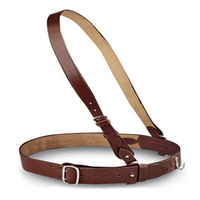 Brand New British Brown Original Leather Sam Brown Ceinture Cross Strap Ceintures en cuir véritable marron foncé