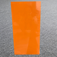Azulejo de Porcelana Brillante Naranja de 300x600mm para Pared y Suelo, Antideslizante y Antibacteriano, con Patrones de Rayas Pre-Grabadas para Cocina y Baño