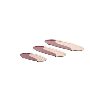 Lot de 3 plateaux de service métalliques Forme personnalisée Design merveilleux Idéal pour servir Best-seller Plateau en métal de différentes tailles - Product Image 3