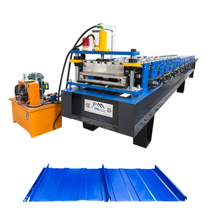 High Productivity Self Lock <b>Standing</b> Seam Metal Panel Roof Sheet Roll Forming Machine for Russian - Product Image 1