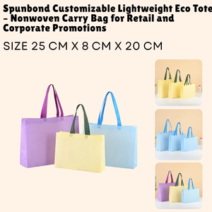 Spunbond Bolsa de transporte no tejida Eco Tote ligera personalizable para promociones minoristas y corporativas - Product Image 1