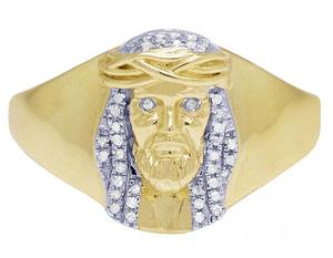 Jesus Face Design 10K Solid Gold Iced Out With Lab Grown Diamonds Perfect For Religious Hip Hop Style And Fashion Jewelry - Product Image 2