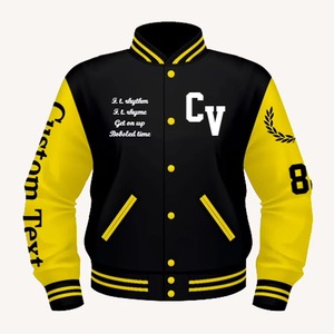 เสื้อแจ็กเก็ตทีมมหาวิทยาลัยสำหรับผู้ชายปักโลโก้ตามสั่งเลือกขนาดและสีคุณภาพสูง - Product Image 2