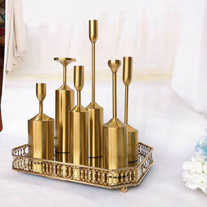 Set of 3 Metal Christmas Candle Holders for <b>Decor</b> - Product Image 4
