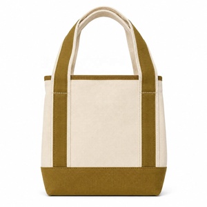 MORGANS INDUSTRIES <b>Canvas</b> <b>Tote</b> Bag Solid Color Minimalist Style Open Top Zipper Closure Embroidery Women's Handbag All Seasons - Product Image 1