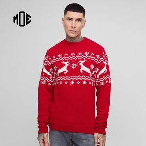 Pull unisexe à impression numérique Collection de Noël Pull tricoté extérieur chaud pour l'hiver Prêt à expédier pour les hommes de grande taille - Product Image 1