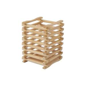 Portacucharas Ajustable de Tres Niveles Hecho a Mano con Madera Maciza para un Encanto Rústico en la Cocina, Acabado de Alto Brillo - Product Image 1