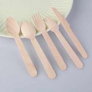 Vente directe d'usine cuillère en bois de bouleau biodégradable couverts en bois jetables en vrac pour les fêtes de FSI International - Product Image 4