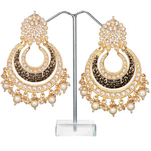 Pendientes de Araña con Cuentas Doradas, Base de Metal Resistente, Diseñados para Bodas y Fiestas, Joyería para Mujer - Product Image 2