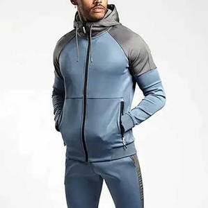 Chándales de invierno sólidos informales para hombre, Sudadera con capucha bordada desgastada estampada, conjuntos de chándal lavado con ácido - Product Image 1