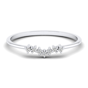 แหวนเพชรโมอีส14K 18K คุณภาพสูงแหวนหมั้นแหวนแต่งงานดีไซน์แบบดั้งเดิมครึ่งนิรันดร์ - Product Image 1