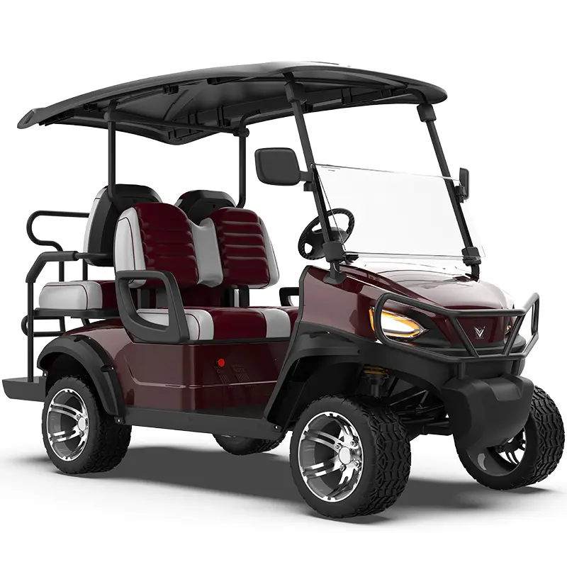 4 Wheel 2+2 Seat Buggy Golf Cart Lithium Battery Electronic Vehicle Small Electric Golf Cart