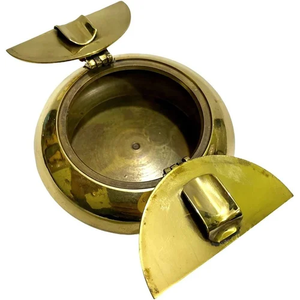 Cenicero de latón de alta calidad hecho a mano indio con tema náutico para cenizas de cigarros y cigarrillos a precio de fábrica barato al por mayor - Product Image 4