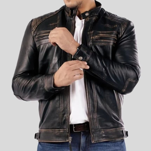 Chaquetas de hombre de calidad fina de tacto suave, Top corto con cuello levantado, estilo de calle alta para chaqueta de invierno para hombre, envío DDP - Product Image 1