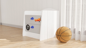 Hot Seller Design Unique moderne fabricant turc 18mm aggloméré bord bande bois armoire avion table de chevet avec 2 tiroirs - Product Image 4