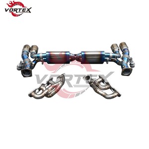 Système d'échappement en titane de grade 5 Vortex, 1,2 mm, poli miroir, tuyau droit pour Porsche 911 Carrera 991.2 991.1 3.0T Ti - Product Image 4