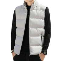 Chaleco de Nailon Transpirable para Hombre, Ideal para Otoño e Invierno, Ropa de Abrigo para Exteriores, Chaqueta Cálida Rellena de Poliéster