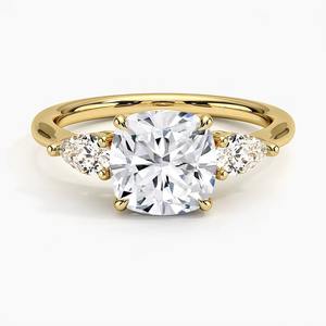 Anillo de compromiso de diamante cultivado en laboratorio hecho a mano de la mejor calidad con ajuste de Halo para colecciones nupciales disponible al mejor precio - Product Image 1