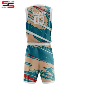 Maillots de basket-ball d'été respirants à impression numérique pour universités, prix raisonnable, designs et combinaisons de couleurs personnalisables pour équipes - Product Image 6