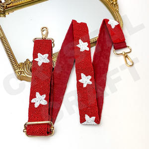 Multi Star Adjustable Seed Bead Bag Straps Fashion <b>Accessories</b> with Custom Shape and Design Beaded Purse Strap - Product Image 4