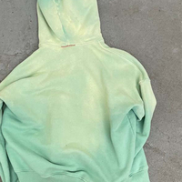 Acid Washed Hoodies No Bottom Rib Men Streetwear Hoodie Vintage Washed Men Cotton Hoodie