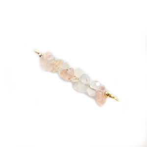 Connecteurs de perles de quartz rose naturel - Product Image 2