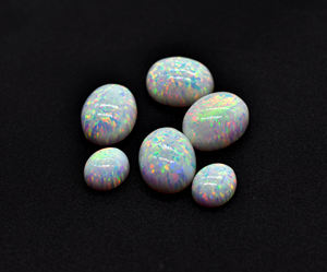Cabochon ovale en opale de laboratoire 18X14 MM de toutes les tailles disponibles en commande personnalisée Cabochon opale calibré à vendre. - Product Image 3