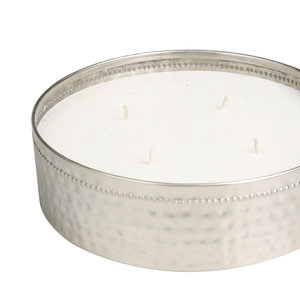 Luxury Hammered Silver Metal Bowl <b>Candle</b> For Christmas Gift Home Wedding Decoration in Best Price - Product Image 4