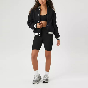 Chaqueta Bomber Personalizada para Mujer, Estilo 2026, Venta al por Mayor, Mangas de Cuero, Logotipo Bordado, Impresa, Impermeable, Nailon/Algodón, OEM - Product Image 1