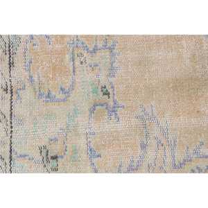 พรมวินเทจทรงกลมสไตล์ตุรกี ขนาด 2.3x2.3 ฟุต สีน้ำเงินน้ำตาลลายพราง ทำจากขนสัตว์ - Product Image 5