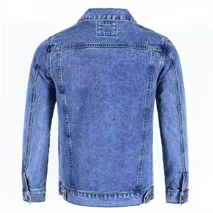 Made in High Quality Jeans Jacket Solid Color Casual Jeans Jacket <b>Covered</b> <b>Button</b> Men Jeans Jacket - Product Image 4