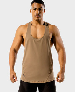 Camisetas sin mangas súper cómodas para hombre al por mayor, camisetas sin mangas de entrenamiento para gimnasio, camisetas sin mangas de algodón transpirables con tirantes atléticos para hombre - Product Image 4