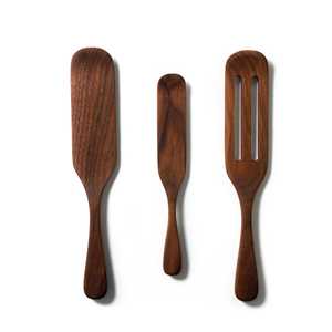 Essential culinary cook ware set wooden cooking tools wholesale compostable wood <b>spurtle</b> & spatula - Product Image 1