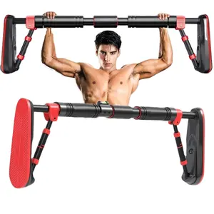 Portable Chin Up Bars Strength Training No Screws Equipment Adjustable Doorway Pull Up Bar For Indoor Home Trainer 80 - 120cm