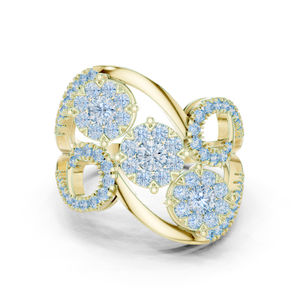 แหวนหมั้นเพชรทรงกลมวินเทจทองคำโรสโกลด์ 14K สำหรับผู้หญิง |   ของขวัญแต่งงาน |   ทองชุบเคลือบทองคำแท้รับรองโดย IGI - Product Image 3