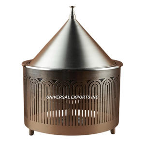 Ensemble de trois casseroles en métal pour la cuisine Casserole design faite à la main Forme ronde Luxe Nouveau chauffe-plats en métal - Product Image 4