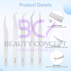 Extension de cils en acier inoxydable de qualité Highland Pince à épiler greffée Volume d'isolation antidérapant léger Utilisation facile Beauté Haute - Product Image 4